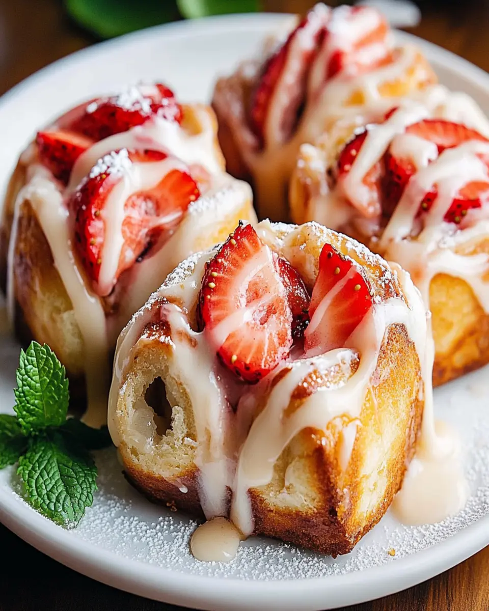 Strawberry Cheesecake Cinnabon Rolls First Image First Image