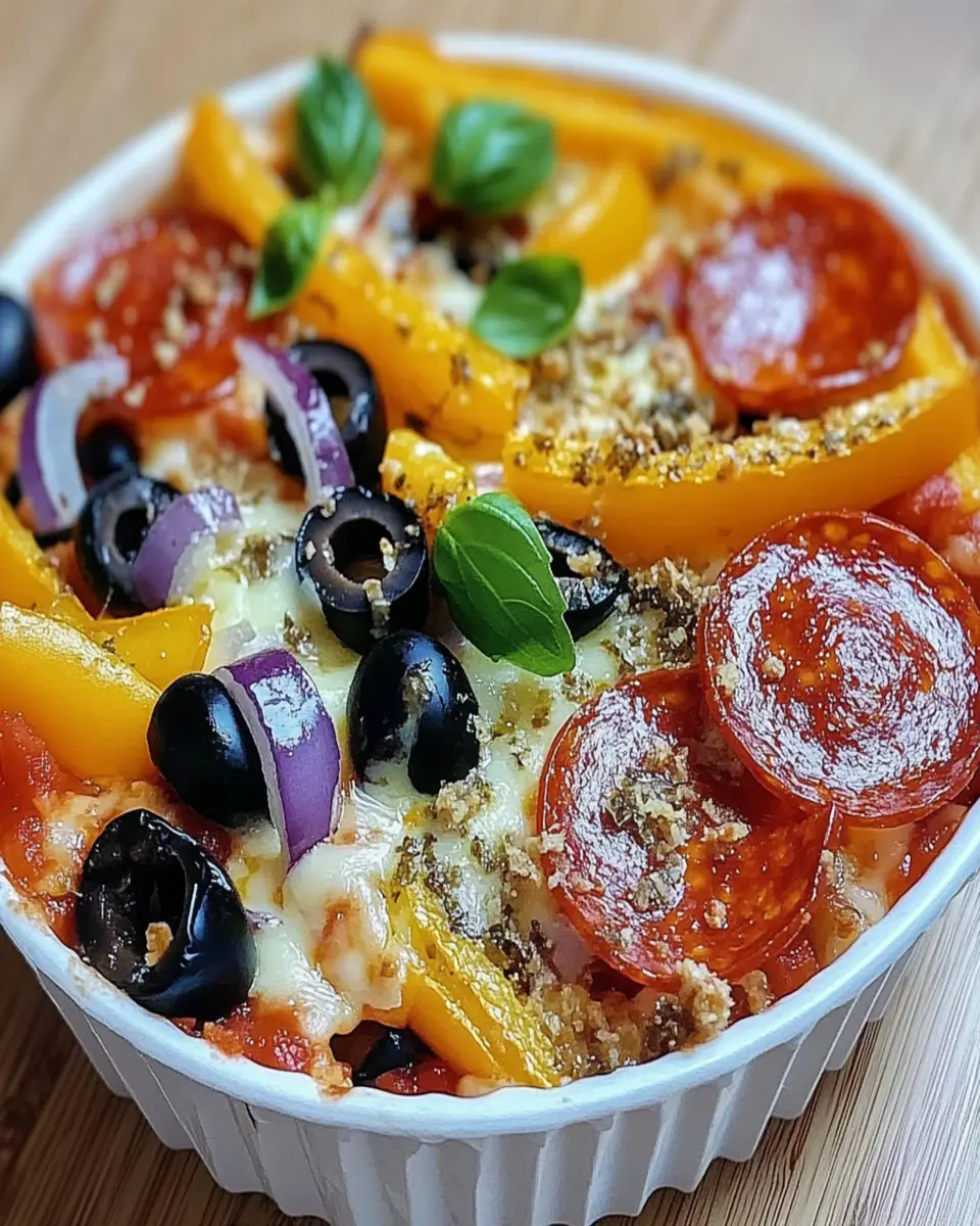 Low Carb Crustless Pizza Bowl First Image First Image