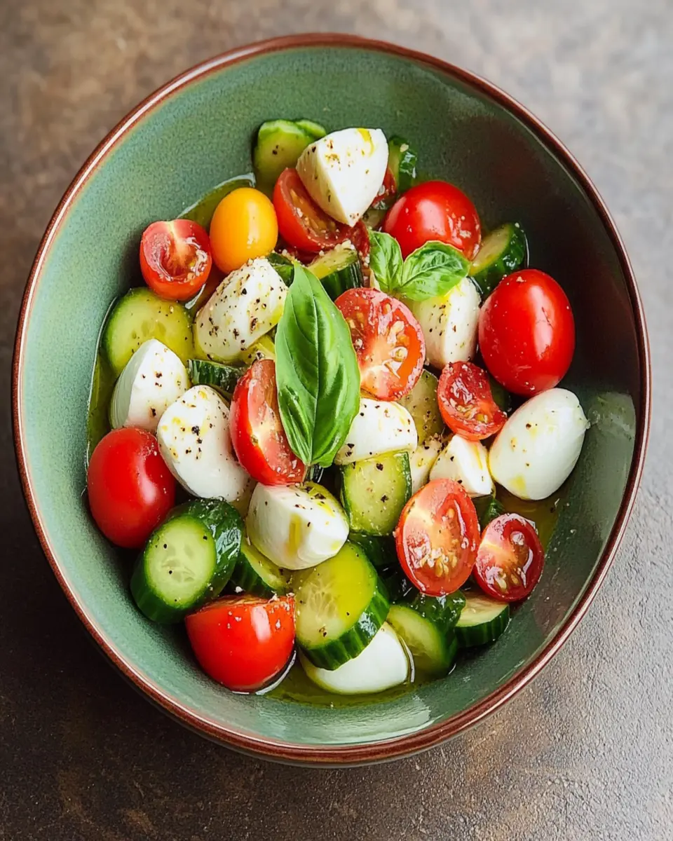 Fresh Cucumber Caprese Salad First Image First Image
