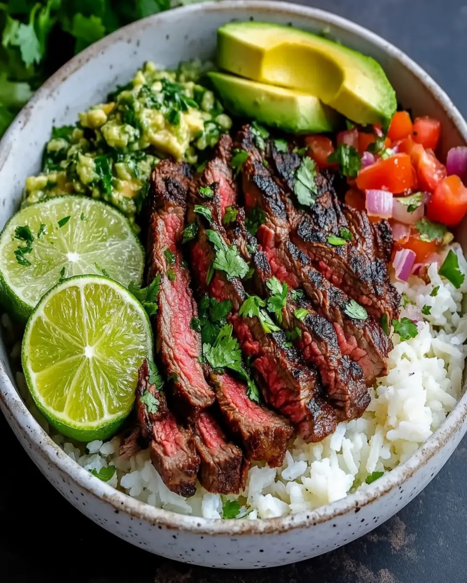 Cilantro Lime Beef Steak Bowls – Quick & Flavorful First Image First Image