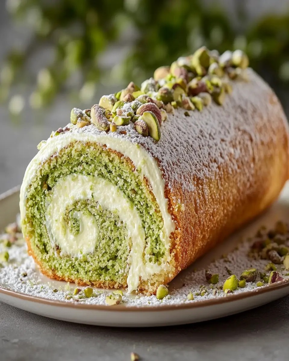 Pistachio Roll Cake Recipe First Image First Image