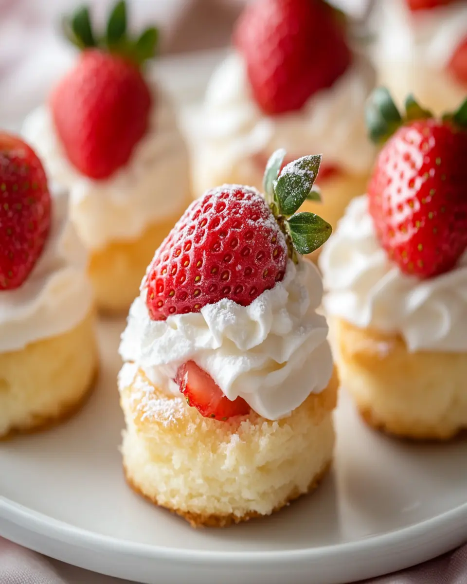 MINI STRAWBERRY SHORTCAKE BITES: A Delightful Treat! First Image First Image