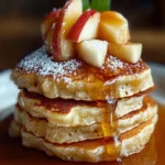 Apple Pie Pancakes with Vanilla Maple Syrup First Image First Image