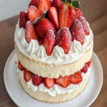 Layered Strawberry Angel Food Cake First Image First Image