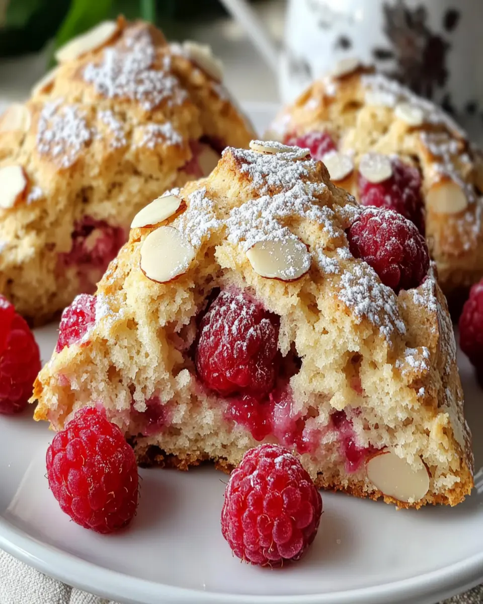 Raspberry Almond Scones Soft First Image First Image