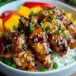 Irresistible Sweet & Savory Asian Mango Glazed Chicken Twists First Image First Image