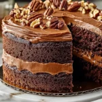 CHOCOLATE PECAN LAYER CAKE: Indulge in Decadence! First Image First Image