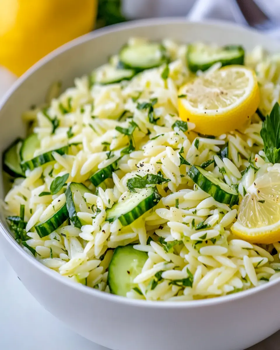 Light Cucumber Lemon Orzo Salad First Image First Image