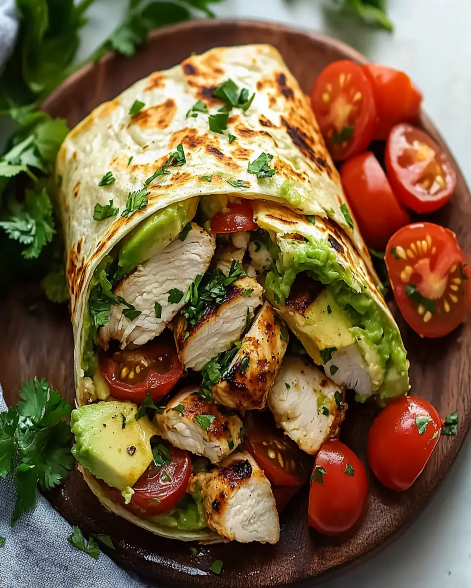 Quick Chicken Avocado Wrap Recipe – Healthy Lunch Idea First Image First Image