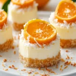 MINI ORANGE COCONUT CHEESECAKES: A Tropical Delight! First Image First Image