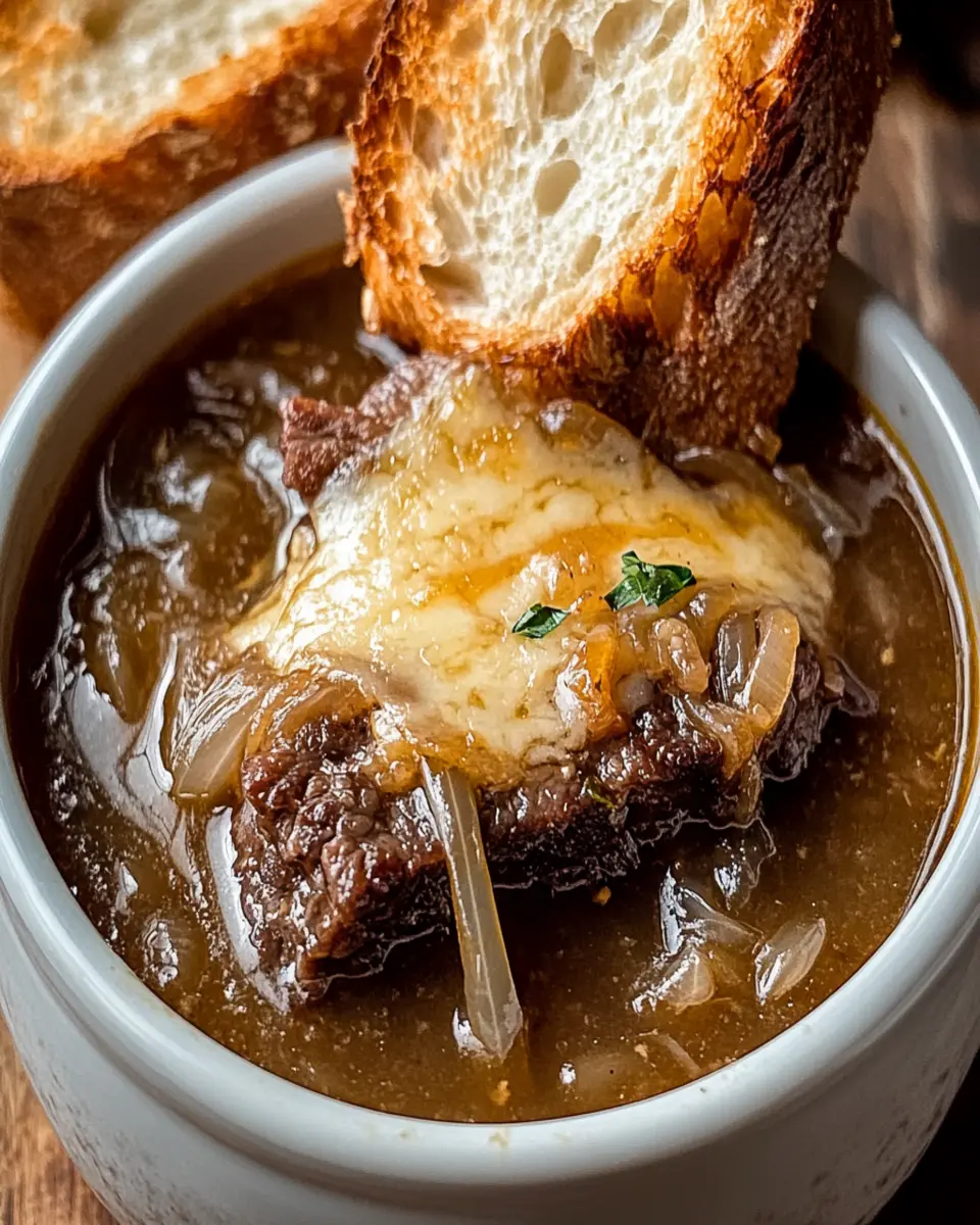 Melt-in-Your-Mouth French Onion Beef Short Rib Soup First Image First Image