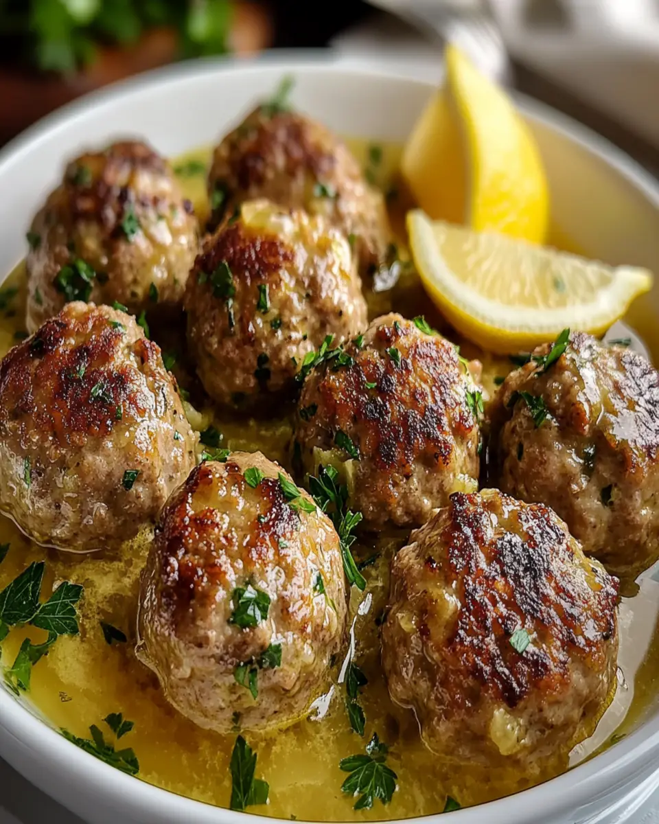 The Softest and Juiciest Greek Meatballs in Lemon Sauce First Image First Image