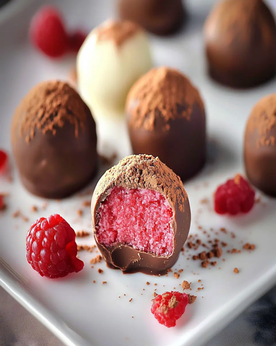 Chocolate Raspberry Truffles First Image First Image