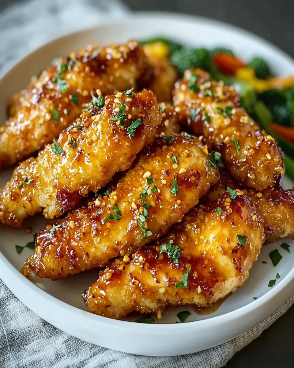 Air Fryer Honey Butter Garlic Chicken Tenders First Image First Image