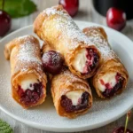 Homemade Air Fryer Cherry Cheesecake Egg Rolls First Image First Image