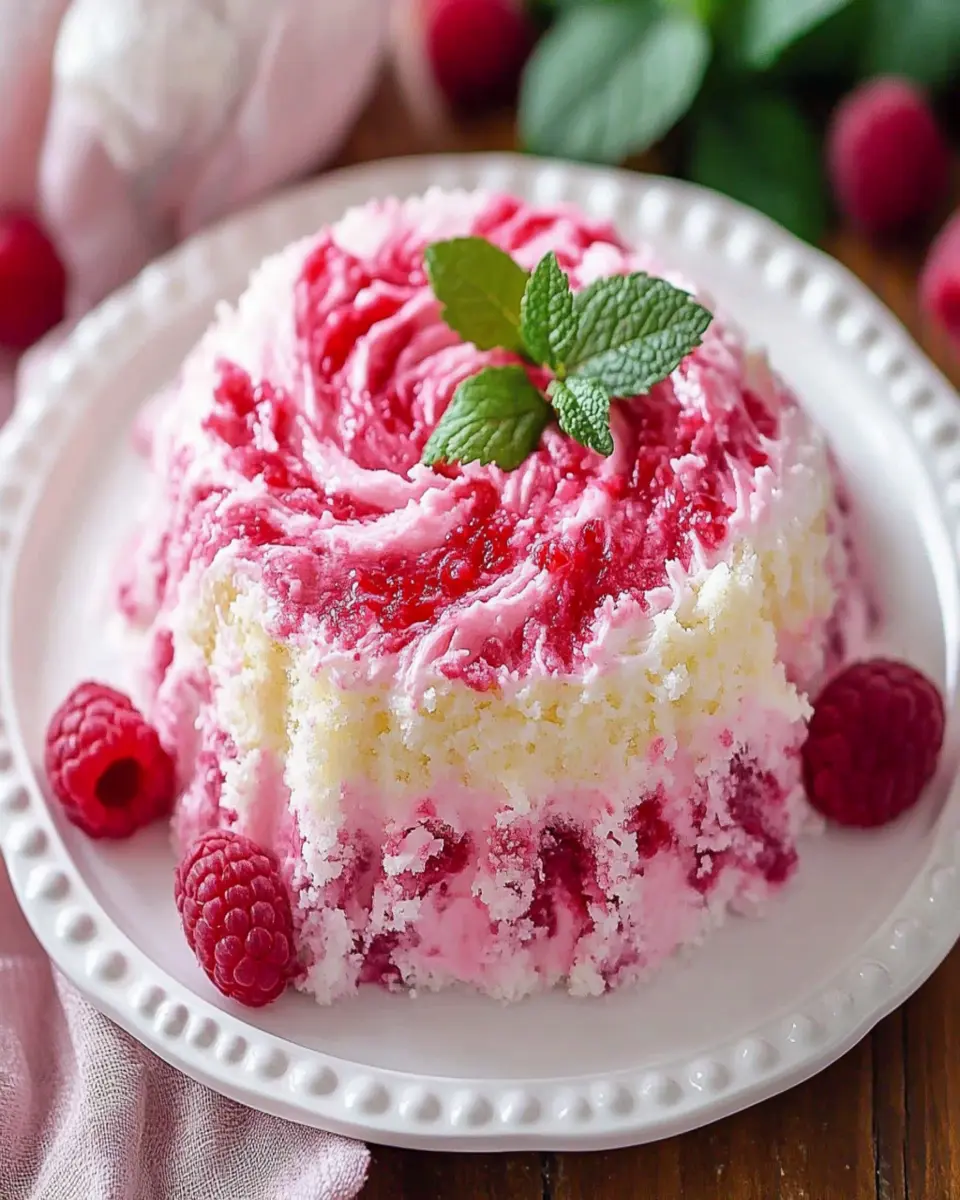 Soft Raspberry Swirl Cake First Image First Image