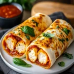 Crispy Air Fryer Chicken Mozzarella Wraps First Image First Image