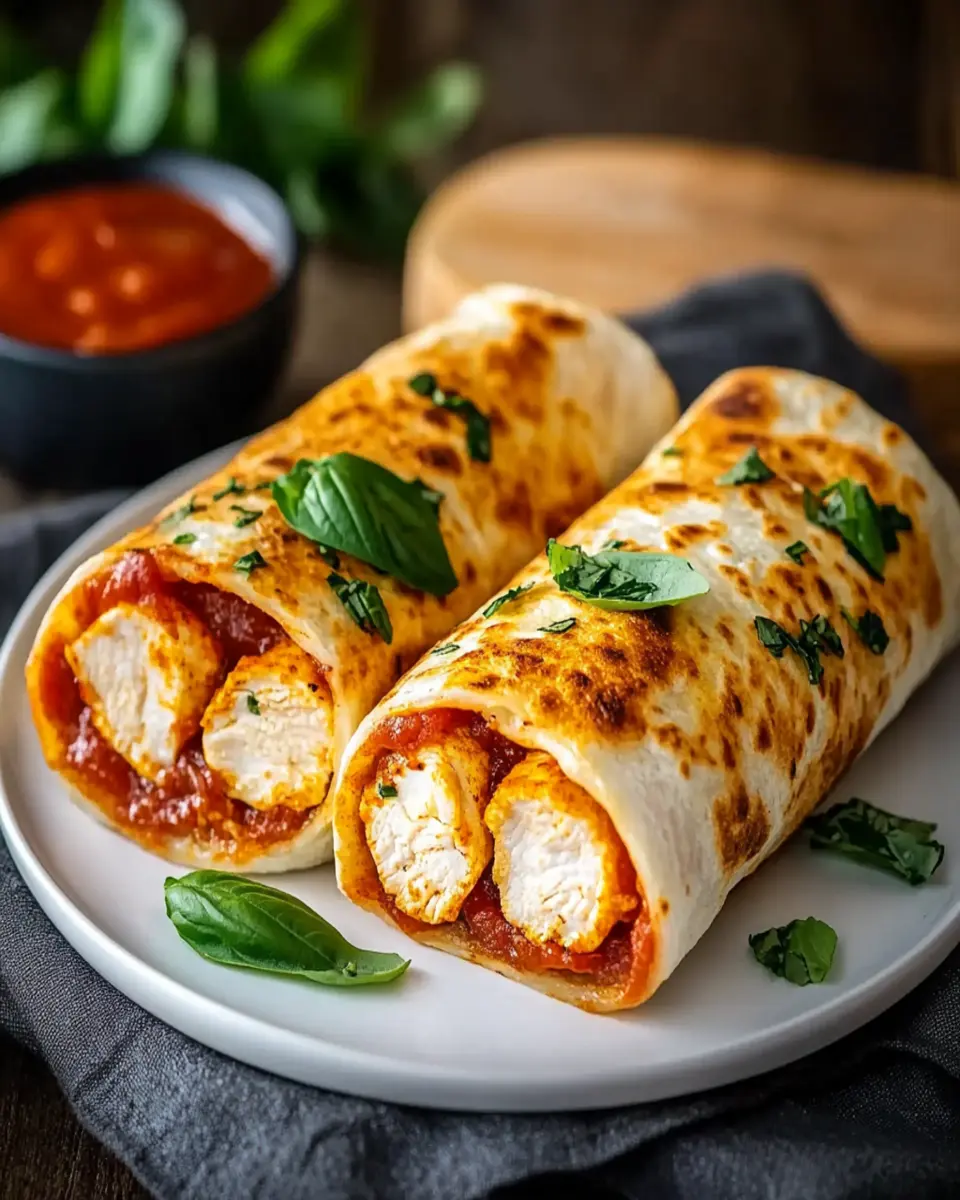 Crispy Air Fryer Chicken Mozzarella Wraps First Image First Image