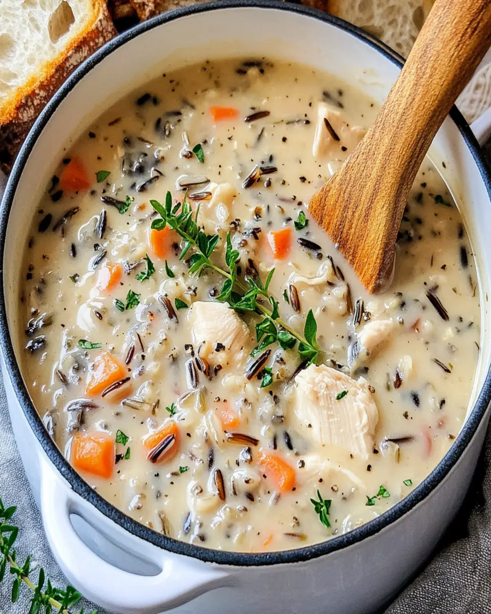 Creamy Chicken Wild Rice Soup First Image First Image