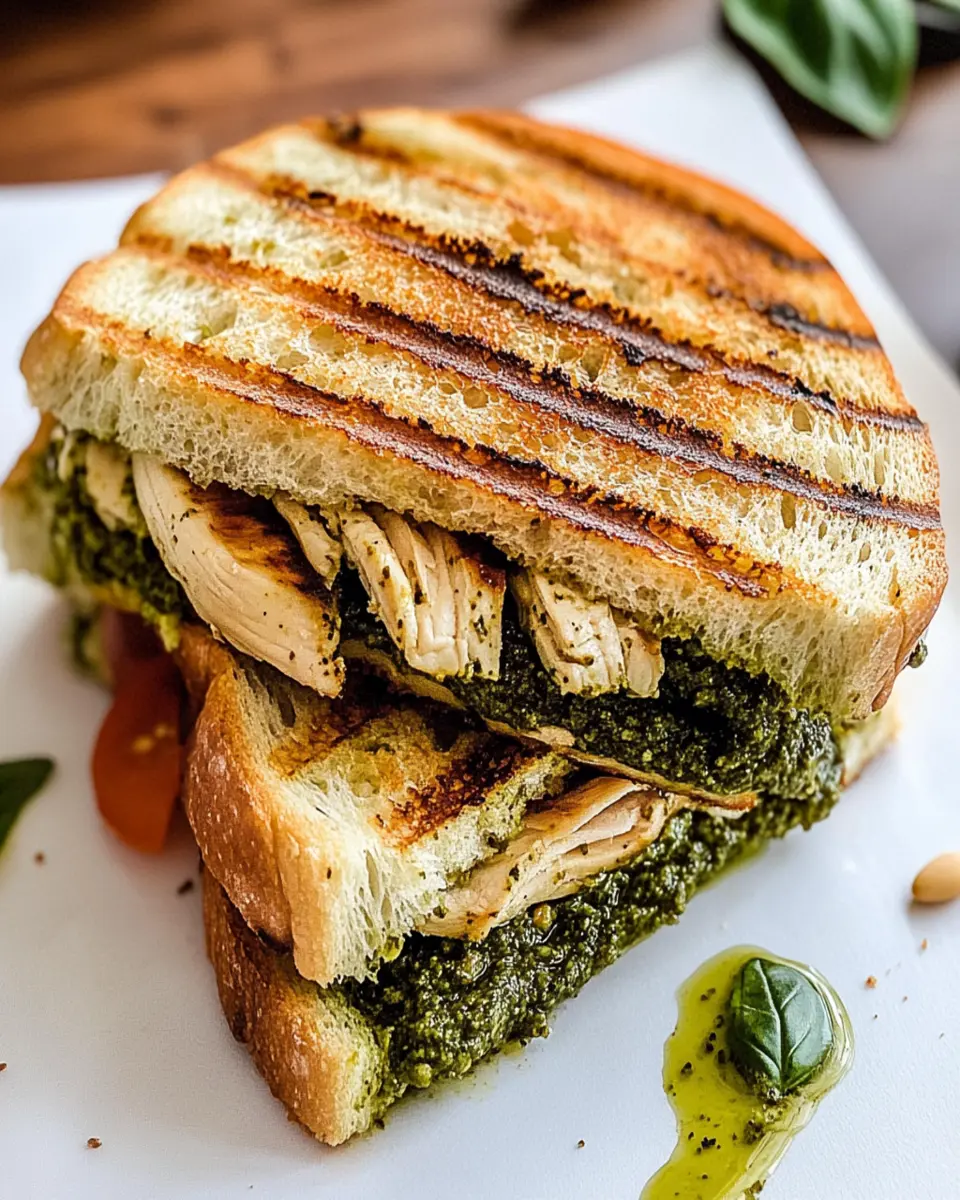 Irresistible Chicken Pesto Panini Sandwiches Recipe First Image First Image