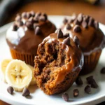 Chocolate Peanut Butter Banana Muffins First Image First Image