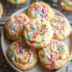 White Chocolate Confetti Cookies- Easy Festive Treats First Image First Image