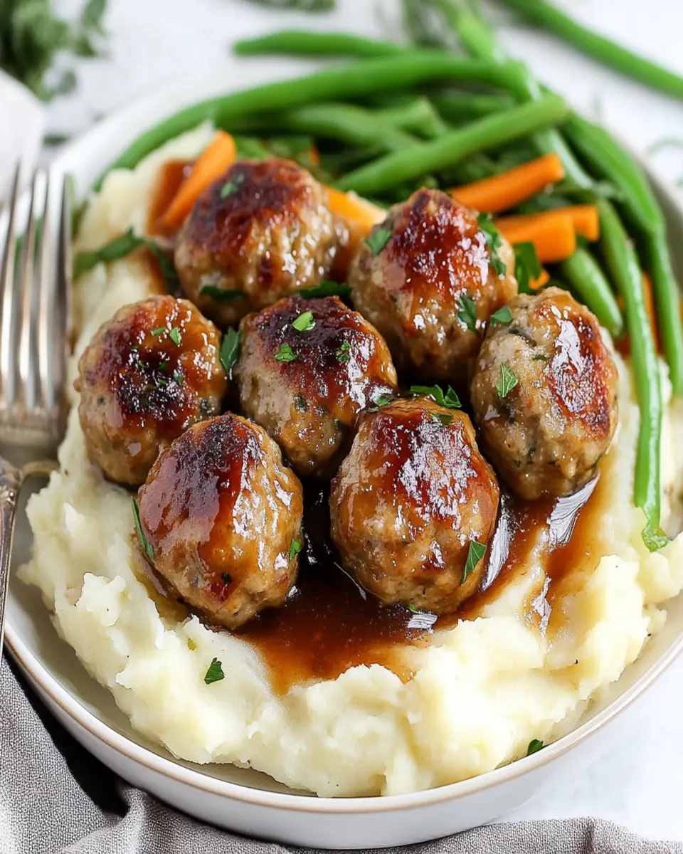 Turkey and Stuffing Meatballs First Image First Image