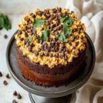 Double Chocolate Chip Cake with Espresso Cream Cheese Frosting First Image First Image