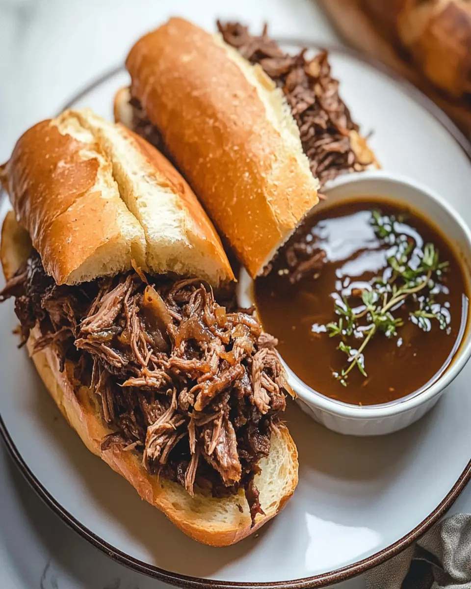 Slow Cooker French Dip Sandwiches First Image First Image