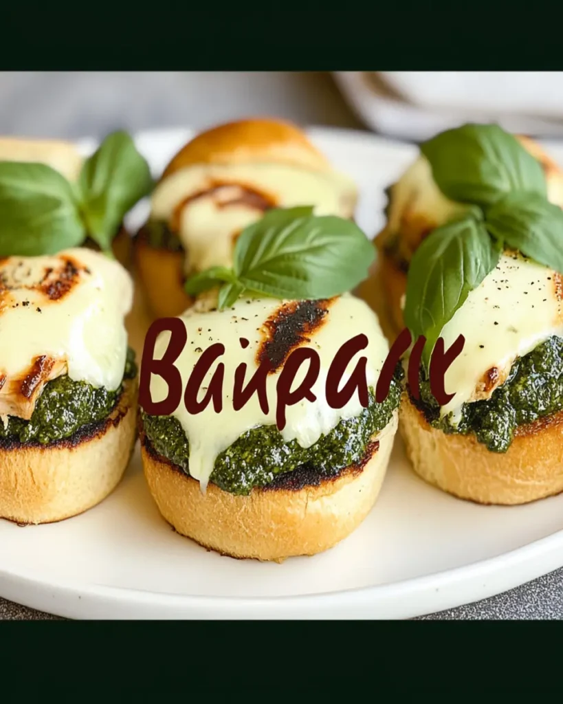 Cheesy Garlic Pesto Chicken Sliders Recipe First Image First Image