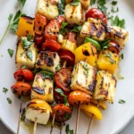 Grilled Halloumi Skewers with Greek-Inspired Marinade First Image First Image