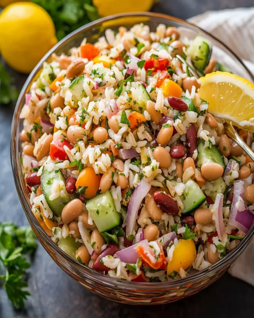 Mediterranean Bean & Rice Salad First Image First Image