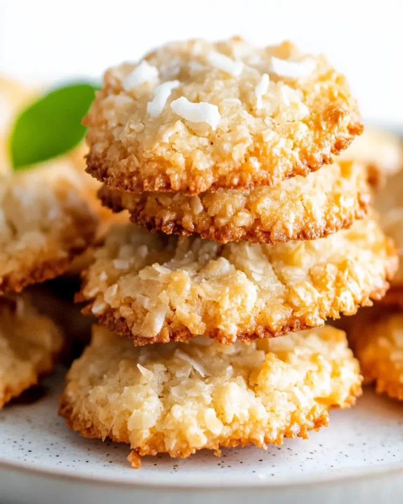 4 Ingredient Ultimate Chewy Vegan Coconut Cookies (Gluten Free, Paleo) First Image First Image